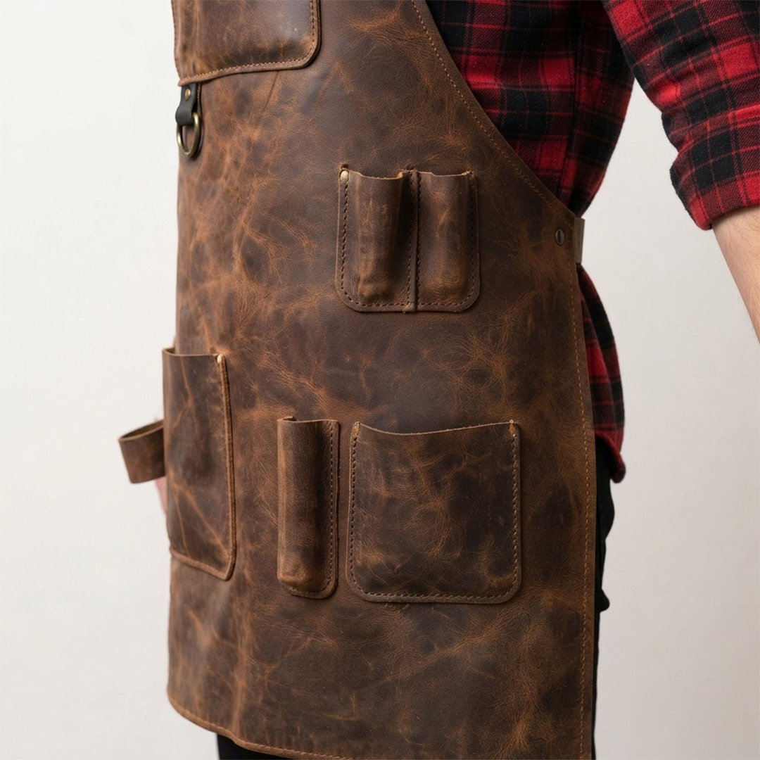 Custom timberhand leather carpenter apron